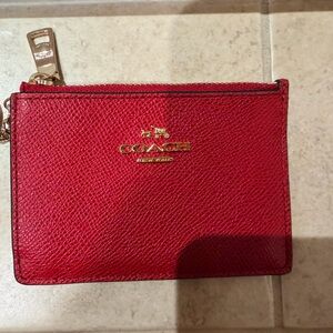 Coach Red Key & Card Holder